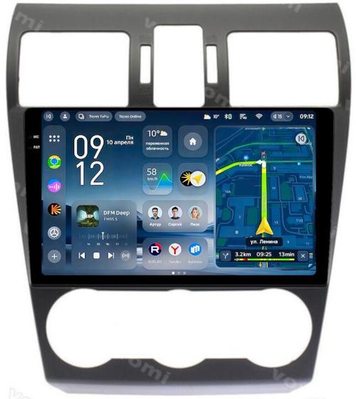 Магнитола для Subaru Forester 4 2012-2015, Impreza 4, XV (без штатной КЗВ) - Teyes CC4-PRO монитор 9.5" 2K QLED на Android 13, Snapdragon 778G, ИИ, CarPlay, DSP, 4G SIM-слот