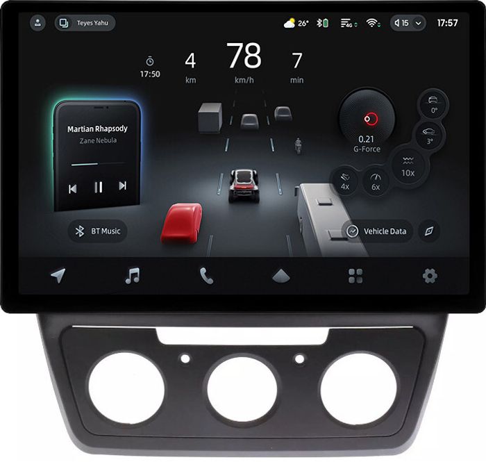 Магнитола для Skoda Yeti 2009-2018 (кондиционер) - Teyes CC4-PRO монитор 13" 2K QLED на Android 13, Snapdragon 778G, ИИ, CarPlay, DSP, 4G SIM-слот