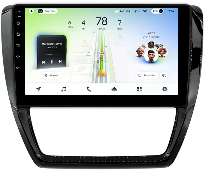 Магнитола для Volkswagen Jetta 6 2011-2018 - Teyes CC4L монитор 10" IPS на Android 14, Быстрая, Snapdragon 662, CarPlay, 4G SIM-слот