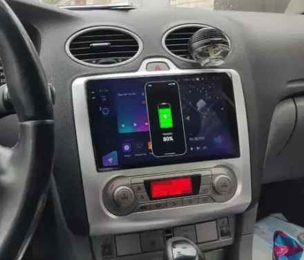 Магнитола для Ford Focus 2 2004-2011 (климат) - Kuberg OL-9201-A QLed+2K, Android 12, TS10, CarPlay, 4G SIM-слот