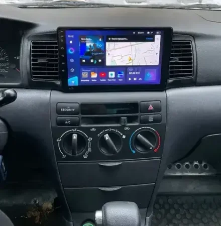Магнитола для Toyota Corolla 120 2000-2007 (рамка черная с воздуховодами) - Teyes CC2 PLUS на Android 10, ТОП процессор, 4Гб+64Гб, 4G SIM-слот