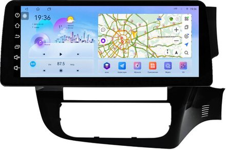 Магнитола для Mitsubishi Outlander 3 2012-2021 (правый руль, рамка 9) - FarCar монитор 12.3" 2K QLED на Android 14, TS10, CarPlay, 4G SIM-слот