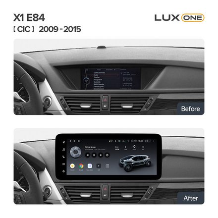 Магнитола для BMW X1 E84 2009-2014 CIC - Teyes LUX ONE 360 монитор 12.3" 2K QLED на Android 10, 6Гб+128Гб, CarPlay, 4G SIM-слот, 4 камеры в комплекте