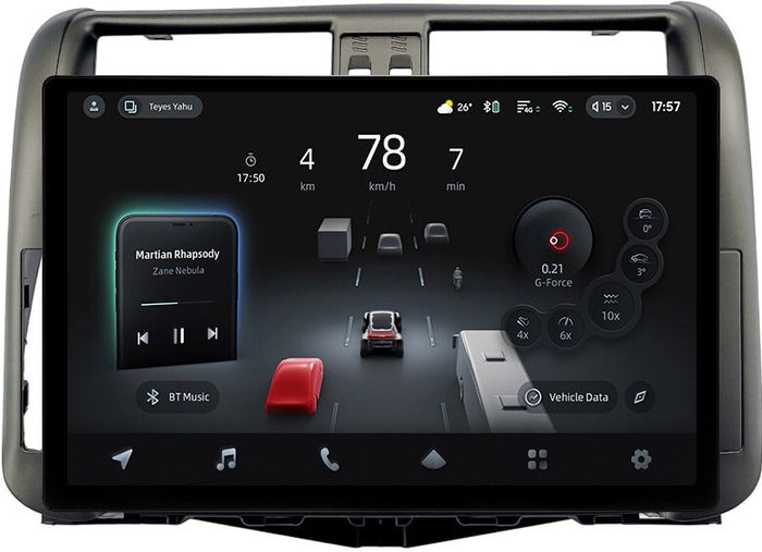 Магнитола для Toyota Land Cruiser Prado 150 2009-2013 (рамка графит) - Teyes CC4-PRO монитор 13" 2K QLED на Android 13, Snapdragon 778G, ИИ, CarPlay, DSP, 4G SIM-слот
