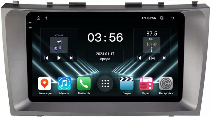 Магнитола для Toyota Camry 40 2006-2011 - FarCar S280 монитор 9.5" IPS на Android 13, CarPlay