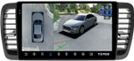 Магнитола для Subaru Legacy 4, Outback 3 2003-2009 (правый руль) - Teyes CC3-2K-360 монитор 9.5" 2K QLED на Android 10, 6Гб+128Гб, CarPlay, 4G SIM-слот, 4 камеры в комплекте
