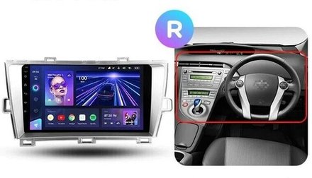 Магнитола для Toyota Prius 30 2009-2015 (правый руль) - Teyes CC2 PLUS Android 10, ТОП процессор, 4-64, SIM-слот