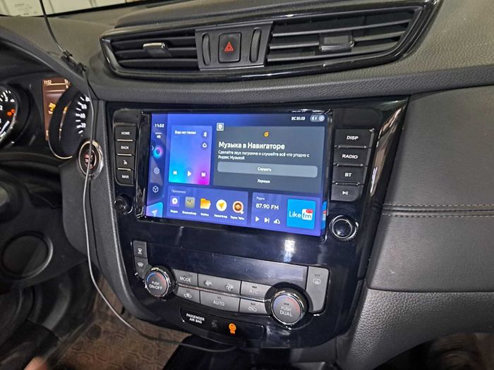 Магнитола для Nissan X-Trail T32, Qashqai J11 2014-2022 (климат, рамка тип 4) - FarCar BM9-7015F4 монитор 9.5" QLED на Android 14, TS10, 4+32Гб, CarPlay, 4G SIM-слот