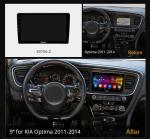 Магнитола для KIA Optima 3 TF 2013-2015 (рамка-накладка) - Kuberg OL-9756-2 IPS, Android 10, 4G SIM-слот