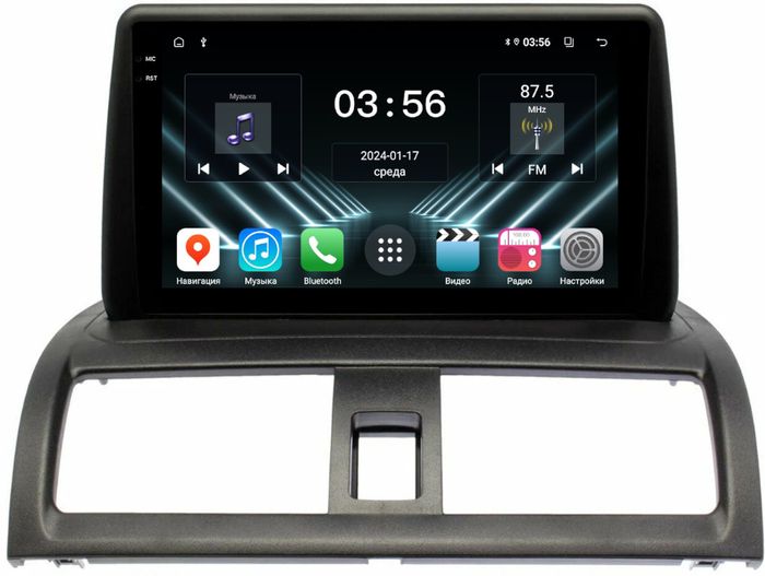 Магнитола для Honda Accord 7 2003-2008 (рамка наверх) - FarCar S280 монитор 9.5" IPS на Android 13, CarPlay
