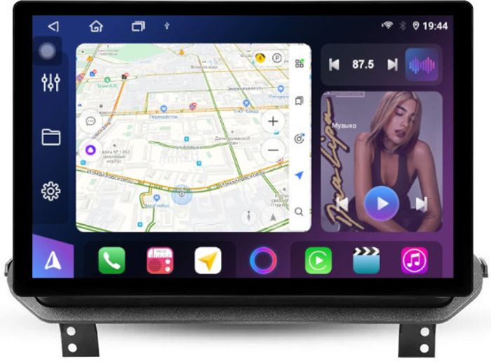 Магнитола для Mitsubishi Outlander 4 2021+ (поддержка 360) - FarCar BX877 монитор 13" 2K QLED на Android 13, Быстрая, CarPlay, 4G SIM-слот