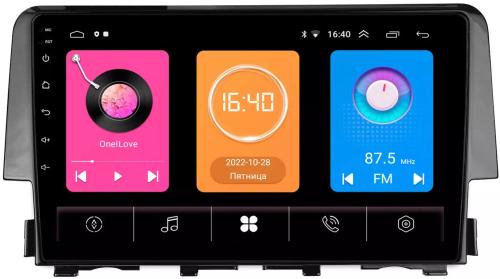 Магнитола для Honda Civic 10 2015-2021 -  GT9-650 на Android 10, 2ГБ-16ГБ