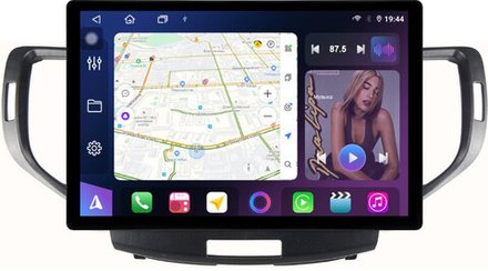 Магнитола для Honda Accord 8 2008-2012 - FarCar BX877 монитор 13" 2K QLED на Android 13, TS10, 6+128, CarPlay, 4G SIM-слот
