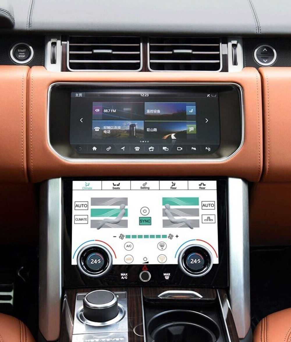 Сенсорная панель климата Range Rover Sport 2013-2017 - LCD/ЖК экран 10" без отверстия под CD с функцией CarPlay