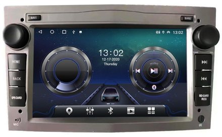 Магнитола для Opel Astra H, Antara, Corsa, Vectra, Zafira B (вниз, серая) - Kuberg MKD-7132G-S10 (кнопки и крутилки) Android 12, ТОП процессор, 4Гб+64Гб, CarPlay, SIM-слот