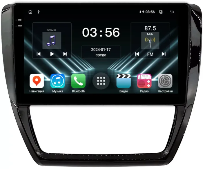 Магнитола для Volkswagen Jetta 6 2011-2018 - FarCar DX3076M монитор 10.36" IPS на Android 13, 4+64Гб, CarPlay