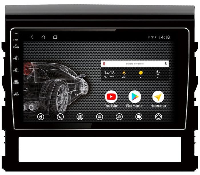 Магнитола для Toyota Land Cruiser 200 2015-2021 (без JBL) - AK358R9-MTK Android 10, 8-ядер, 2Гб-32Гб