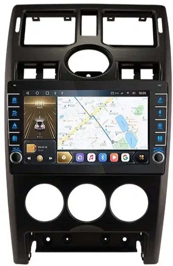 Магнитола для Lada Priora 2007-2013 (рамка черная) - Kuberg OL-9066-1 (кнопки и крутилки), Android 12, TS10, CarPlay, 4G SIM-слот