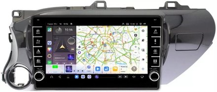 Магнитола для Toyota Hilux 8 2015-2023+ - Kuberg SF-1686 (кнопки и крутилки) Android 13, TS20, 6+128Гб, CarPlay, 4G SIM-слот
