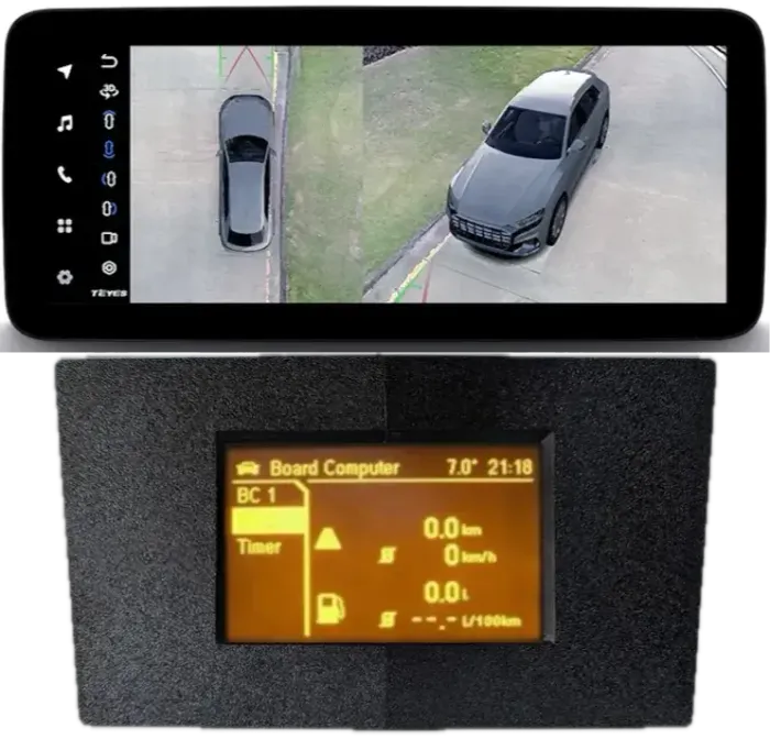 Магнитола для Opel Astra H (перенос БК вниз, черная) - Teyes LUX ONE 360 монитор 12.3" 2K QLED на Android 10, 6Гб+128Гб, CarPlay, 4G SIM-слот, 4 камеры в комплекте