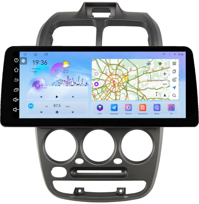 Магнитола для Hyundai Accent 2000-2011 - FarCar монитор 12.3" 2K QLED на Android 14, Быстрая, CarPlay, 4G SIM-слот