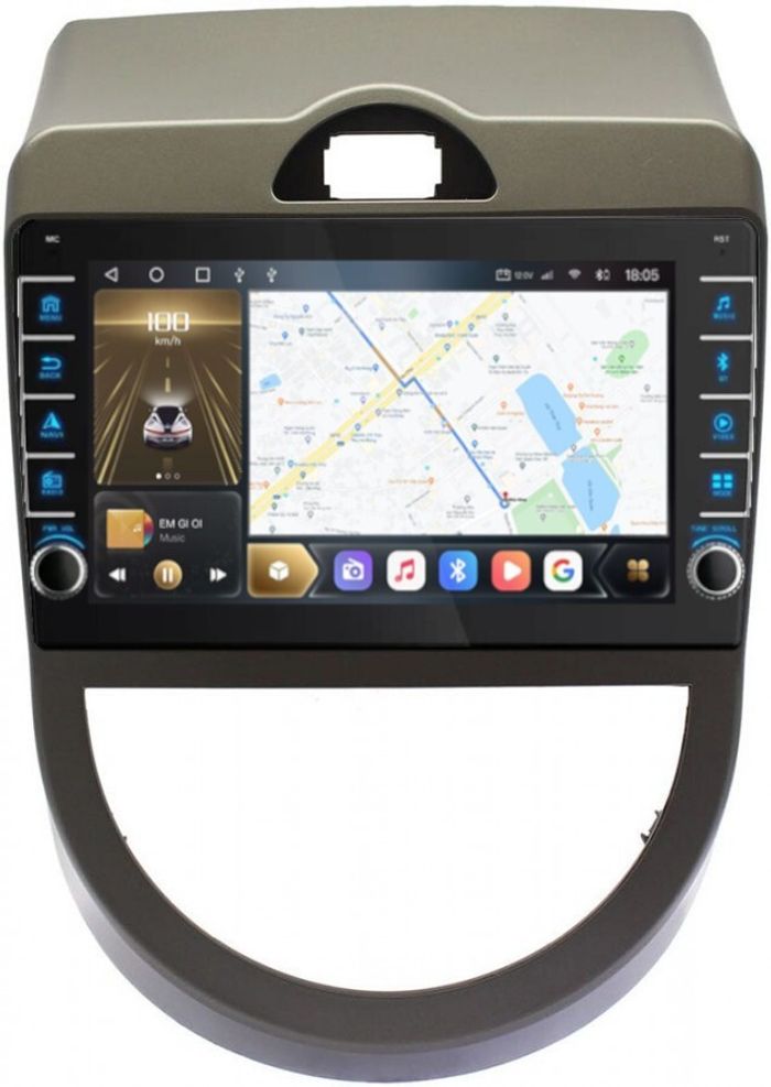 Магнитола для KIA Soul 2008-2011 (AM) - Kuberg OL-9739 (кнопки и крутилки), Android 12, TS10,  CarPlay, 4G SIM-слот