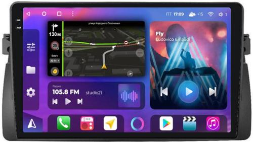 Магнитола для BMW 3 E46 1998-2006 - FarCar BM708M-2K монитор 9.5" 2K QLED на Android 14, TS10, 4+32Гб, CarPlay, 4G SIM-слот