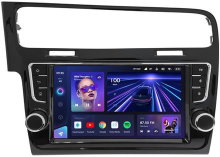 Магнитола для Volkswagen Golf 7 2012-2020 (рамка с крутилками и кнопками) - Teyes CC3 на Android 10, QLED, ТОП процессор, 4Гб+32Гб, CarPlay, 4G SIM-слот