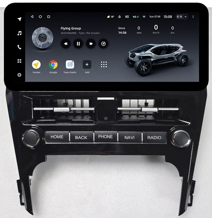 Магнитола для Toyota Camry 50 2011-2014 (рамка LUX) - Teyes LUX ONE ROUND монитор 12.3" 2K QLED на Android 10, CarPlay, 4G SIM-слот
