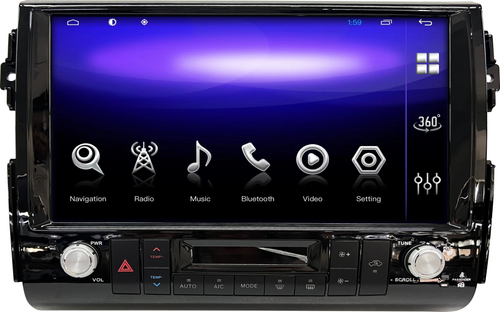 Магнитола для + климат для Toyota FJ Cruiser 2005-2022 - Kuberg ZH-T1316-чёрная, монитор 13.3" на Android 12, 8Гб+128Гб, CarPlay, SIM-слот
