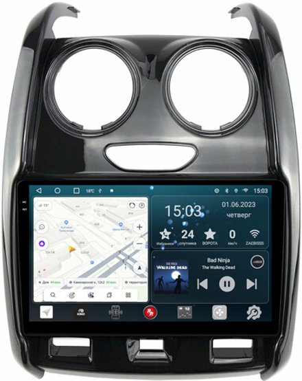 Магнитола для Renault Duster 2015-2020, Lada Largus 2021+ - RedPower 260 Android 10, QLED+2K, ТОП процессор, 6Гб+128Гб, CarPlay, SIM-слот