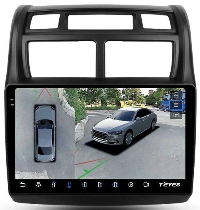 Магнитола для KIA Sportage 2 2008-2010 - Teyes CC3-2K-360 на Android 10, Быстрая, 2K QLED, CarPlay, 4G SIM-слот, 4 камеры в комплекте