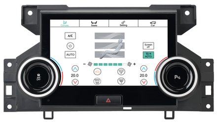 Сенсорная панель климата Land Rover Discovery 4 2009-2016 L319 - Kuberg ZF-2010 с 7" экраном LCD/ЖК без отверстия под CD