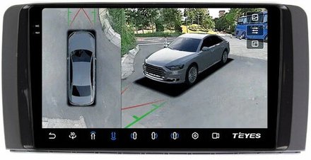 Магнитола для Mercedes-Benz R-класс W251 2005-2015 - Teyes CC3-2K-360 на Android 10, 2K QLED, 6Гб+128Гб, CarPlay, 4G SIM-слот, 4 камеры в комплекте