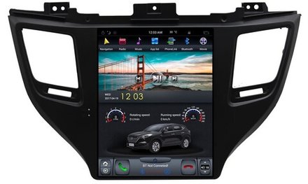 Магнитола для Hyundai Tucson 2015-2018 - Kuberg ZF-1075-DSP вертикальный экран 10.4" в стиле "Тесла" на Android 9, 4/64ГБ
