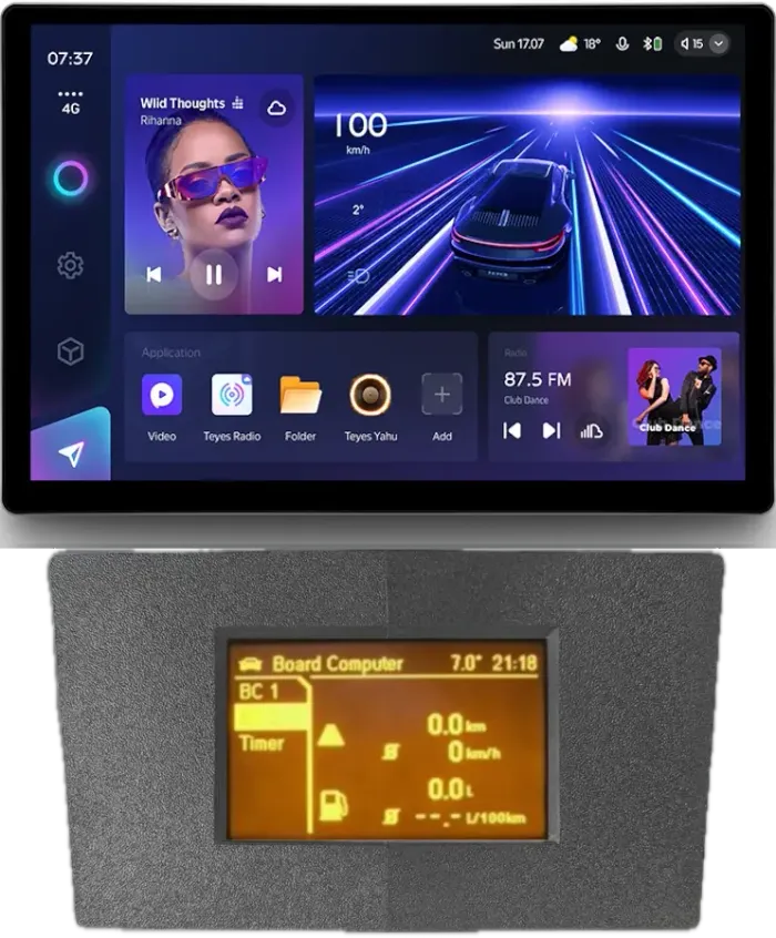 Магнитола для Opel Astra H (перенос БК вниз, серая) - Teyes CC3-2K монитор 13", QLED+2K, Android 10, 4G SIM-слот, CarPlay