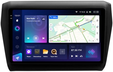 Магнитола для Suzuki Swift 5 2016-2023 (рамка матовая 9) - Teyes CC3-2K на Android 10, 2K QLED, ТОП процессор, CarPlay, 4G SIM-слот