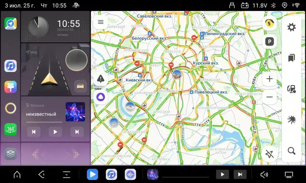 Магнитола для Lada Granta 2018+ - Kuberg OL-9063 (кнопки и крутилки) Android 13, TS20, 6+128Гб, CarPlay, 4G SIM-слот