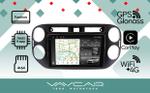 Магнитола для Volkswagen Tiguan 2011-2016 (рамка черная, прямоуг. кнопка ) - Vaycar VA81-0489-2K на Android 13, Быстрая, 2K QLED, CarPlay, 4G SIM-слот