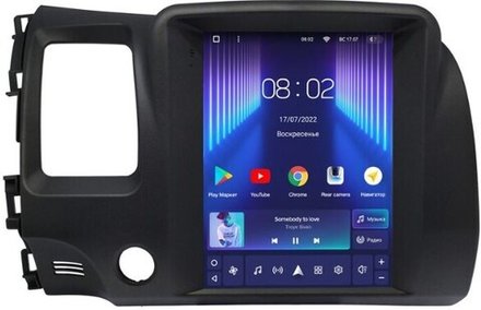 Магнитола для Honda Civic 8 4d 2005-2012 седан - Teyes TPRO 2 монитор 9.7" QLED в стиле "Тесла" на Android 10, TS10, 4G SIM-слот