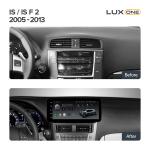 Магнитола для Lexus IS250 XE20 2005-2013 (ШГУ монохром, рамка LUX) - Teyes LUX ONE 360 монитор 12.3" 2K QLED на Android 10, Быстрая, CarPlay, 4G SIM-слот, 4 камеры в комплекте