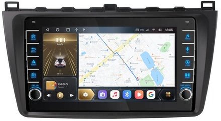 Магнитола для Mazda 6 2007-2012 (GH) - Kuberg OL-9506 (кнопки и крутилки), Android 12, TS10,  CarPlay, 4G SIM-слот