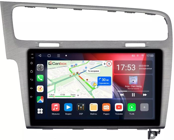Магнитола для Volkswagen Golf 7 2012-2020 - Canbox 10-048 Android 10, SIM-слот