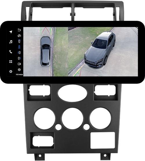Магнитола для Ford Mondeo 3 2000-2006 (кондиционер) - Teyes LUX ONE 360 монитор 12.3" 2K QLED на Android 10, 6Гб+128Гб, CarPlay, 4G SIM-слот, 4 камеры в комплекте
