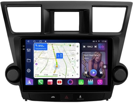Магнитола для Toyota Highlander 2 XU40 2007-2013 (крутилки активные) - FarCar 7194F2 монитор 10.36" QLED на Android 14, TS18, CarPlay, 4G SIM-слот