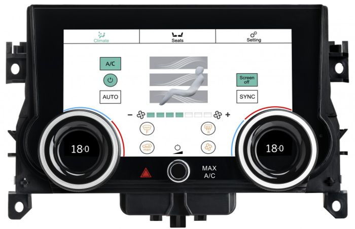 Сенсорная панель климата Range Rover Evoque 2011-2018 - Kuberg ZF-2008 с 7" экраном LCD/ЖК