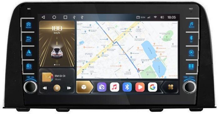 Магнитола для Honda CR-V 2017+ - Kuberg OL-9651 (кнопки и крутилки), Android 12, TS10, CarPlay, 4G SIM-слот