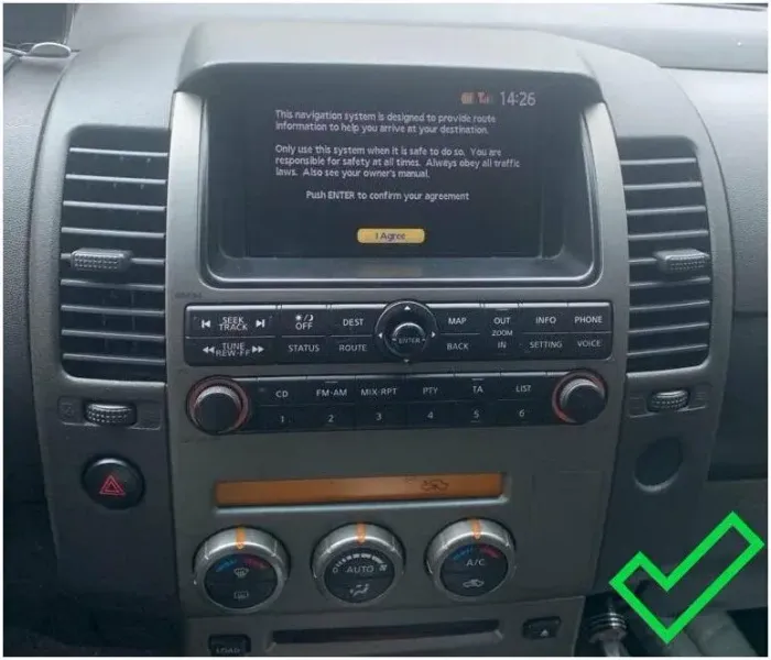Магнитола для Nissan Pathfinder R51 2004-2010 (штатная нави, большая рамка) - Teyes LUX ONE ROUND монитор 12.3" 2K QLED на Android 10, CarPlay, 4G SIM-слот