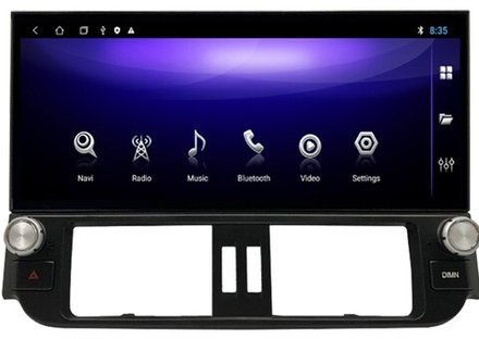 Магнитола для Toyota Land Cruiser Prado 150 2017-2023 - Parafar PF348L12 Android 10, монитро 12.3", 6Гб+128Гб, CarPlay, 4G SIM-слот