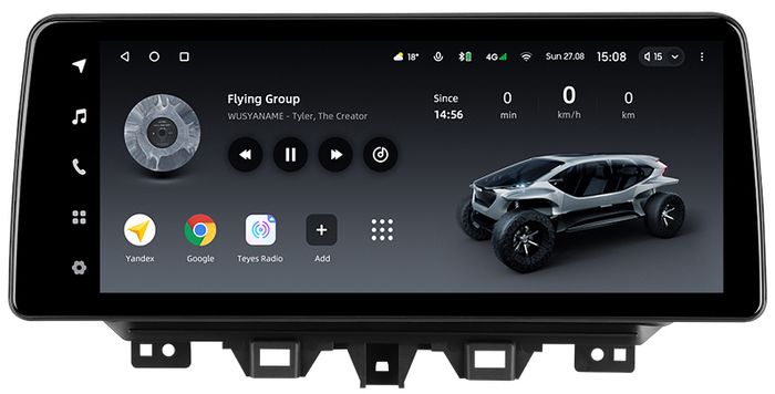 Магнитола для Hyundai Tucson 2018-2021 - Teyes LUX ONE монитор 12.3" 2K QLED на Android 10, CarPlay, 4G SIM-слот, 6/128ГБ